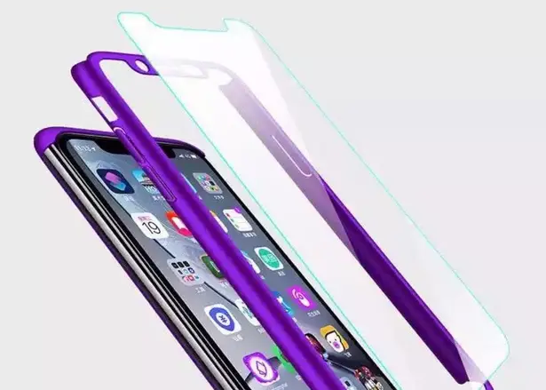 iPhone 11Pro 360 Full Coverage Shockproof Case Violet Multiple