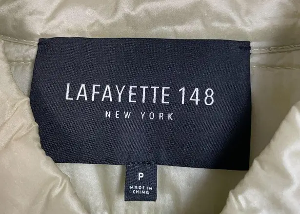 Lafayette 148 New York green puffer zip up jacket modern minimalist