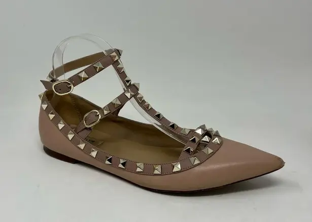 Kaitlyn Pan Studded Flats Size 9.5 Pink