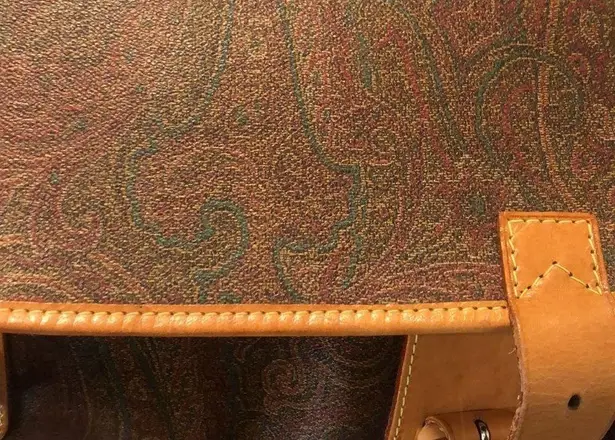 ETRO Red Paisley Tote Messenger Computer Bag Crossbody Bag Rare
