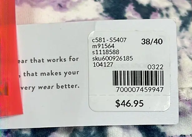 Livi Active Size 38/40 6X Plus High Rise Wicking Knee Short