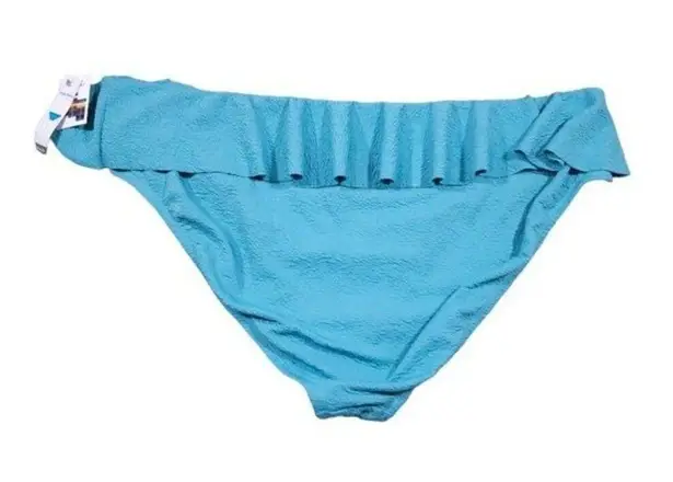 Time And Tru  Women's Swim Bottom Ruffle Blue Green Teal Textured Size 3X 24W 26W