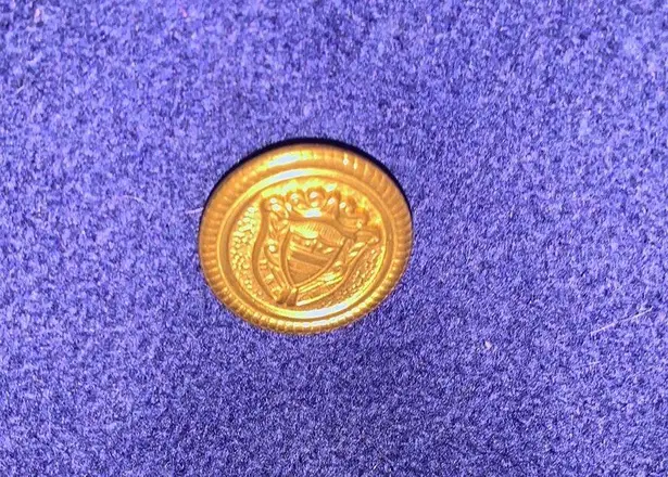 Jofeld Vintage Wool Blend Double Breasted Maxi Coat V-Neck Blue Women XL USA