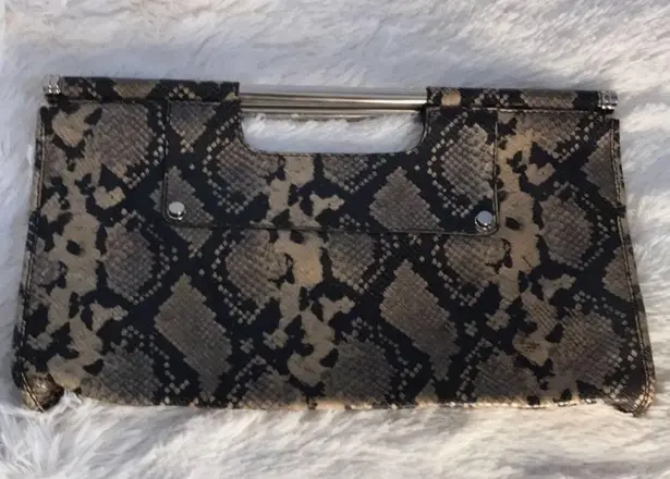 Banana Republic  Large Faux Snakeskin Rectangular Clutch