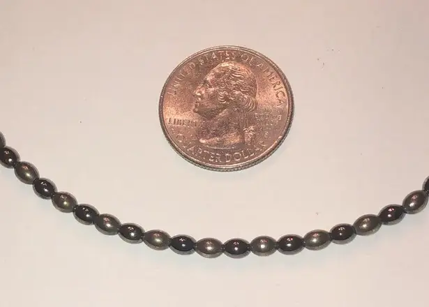 NY Gunmetal Gray Dark Gray Beaded Boho Necklace