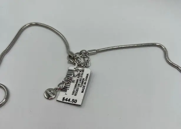 Alfani Open Circle & Pave Bar Long Station Necklace in Silver-Tone NWT MSRP $45