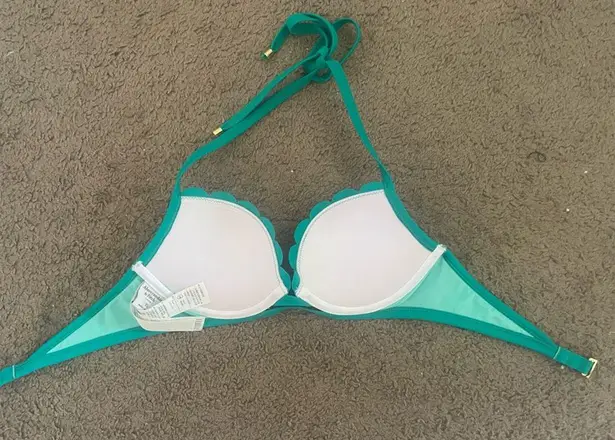 Abercrombie & Fitch  green wired and cupped swimsuit bikini top size XS