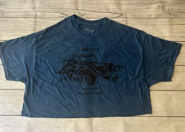 Ford Bronco Cut Off Crop Top | XL Blue