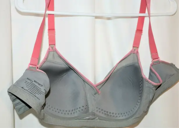 Warner's Bra WireFree Contour Bra 34 D Mesh Graphite Gray Soft & Adjustable