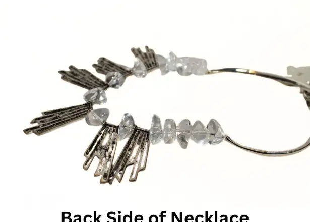 Y2K Spike & Ice Chunky Statement Necklace – NWT Silver