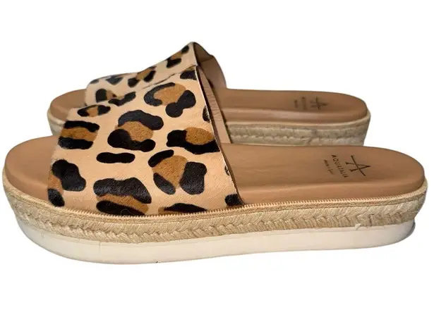 Aquatalia Shayna Espadrille Platform Slide Sandal – Size 8