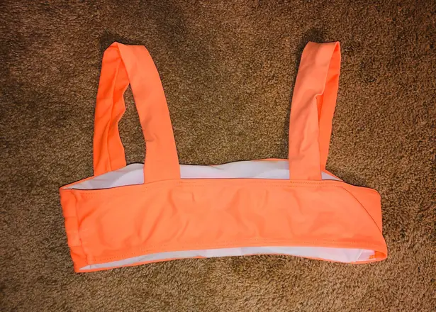 SheIn Neon Orange Bikini Top