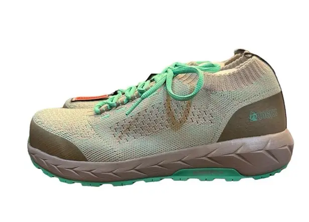 Rocky Women's Worknit Safety Shoes Size 9M Slip Resistant Gray Mint Composite