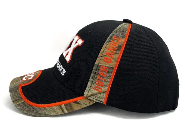 OBX Outer Banks NC Baseball Hat Dad Cap Souvenir North Carolina Travel Camo OS Black