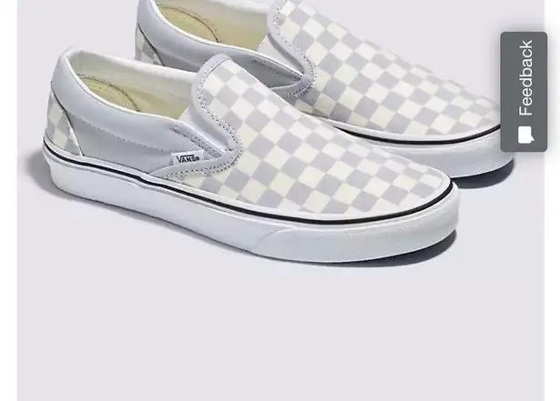 Vans gray dawn/true white  checkered slip on