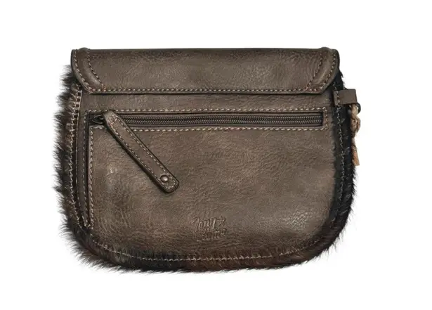 Tony Lama NWT! Western Brindle Brown Cowhide Hair Wristlet Purse