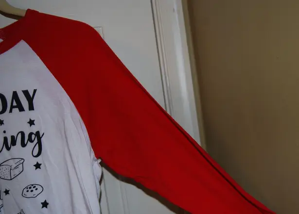 Christmas Holiday Baking Shirt White Size L