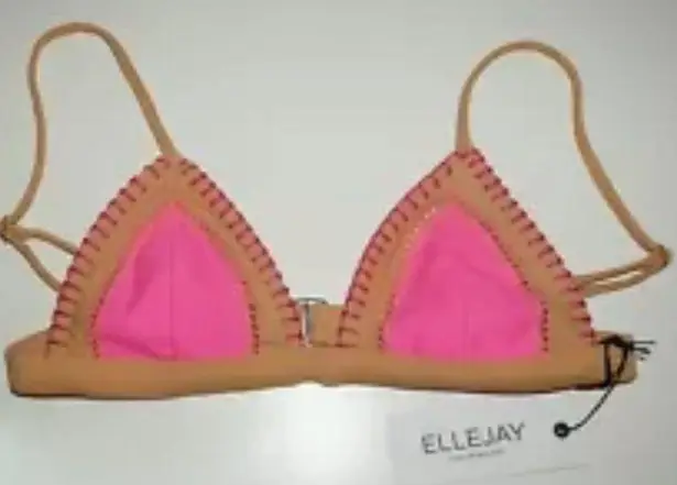 Ellejay Rosa Whipstitch Trim Bikini Top XS NWT