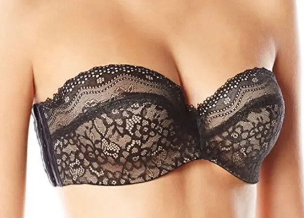 B.tempt'd by Wacoal - Strapless Black Lace Bra 30C