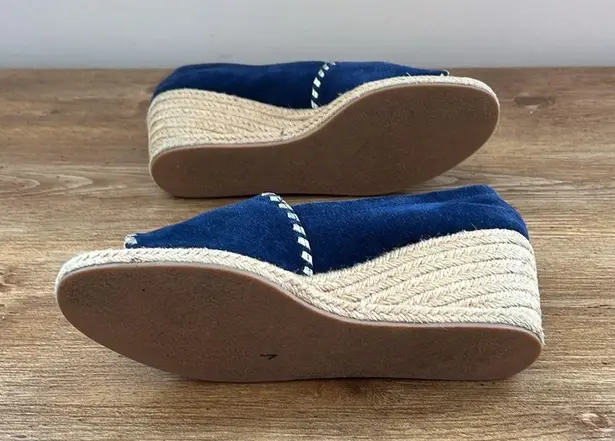 Jack Rogers  Navy Suede Palmer Wedge