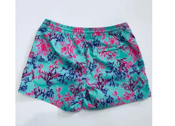 Guy Harvey Women's L Coral Print Swim Trunks Pockets Adjustable
Waist