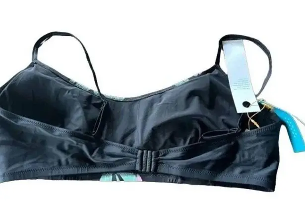 Tanya Taylor NWT Tropical Kaia Bikini Swim Top Adjustable Straps L Black Pink