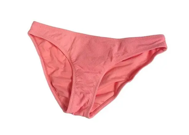 Nike  Womens  Ribbed Pink Hot Punch Bikini Bottom Swimwear Size L NEW