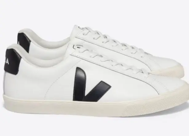 VEJA Esplar Logo Leather Low-Top Sneakers White Black- Size 36 (5)