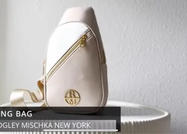 Badgley Mischka Rae Crossbody – Taupe / Gold Hardware (NWT)