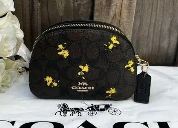 Coach  X Peanuts Mini Serena Crossbody In Signature Canvas With Woodstock Print c4587 - Image 1