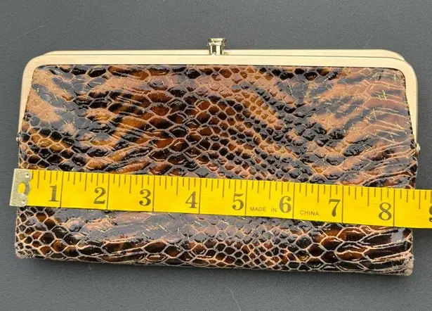 Hobo The Original Elegant Brown Snakeskin Clutch Clutch Wallet