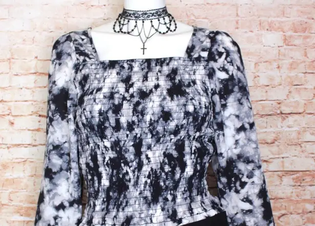 Good Luck Gem GLG | Square Neck Tye Die L/S Blouse