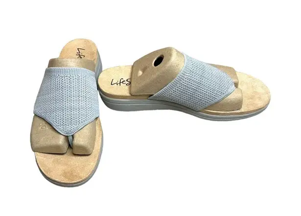 Life Stride Velocity 2.0 Gray Slip On Sandals Size 9.5
