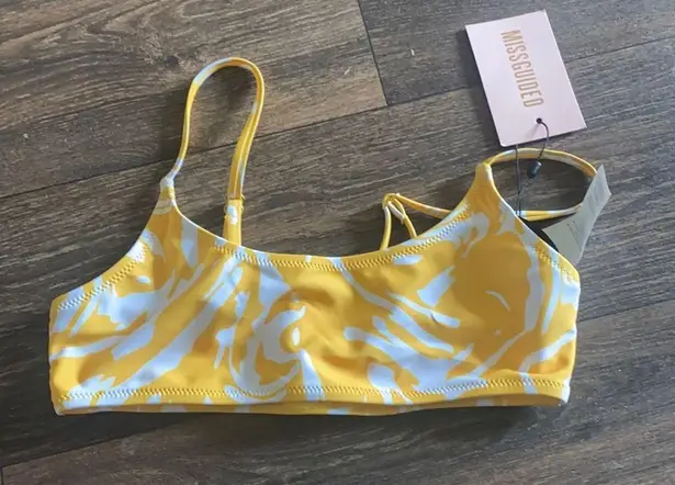 Missguided Smudge Print Scoop Bikini Top - Image 2