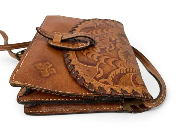Patricia Nash The Lanza Crossbody Bag Tooling embossed leather Purse