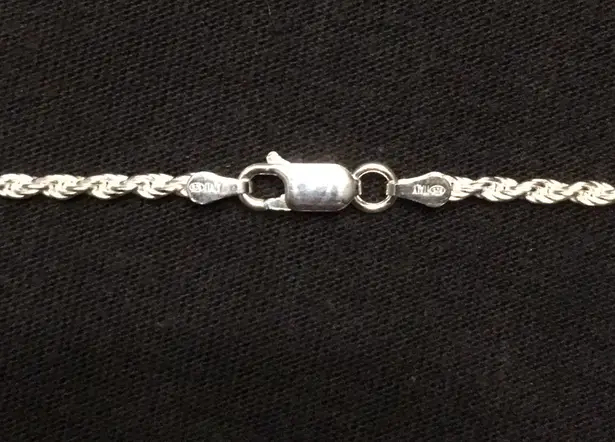 Silver Rope Chain 20in 2mm And Jesus Piece .925 Italy