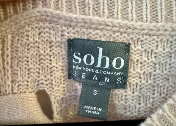 New York And Company Knit Pink Sweater Top Small