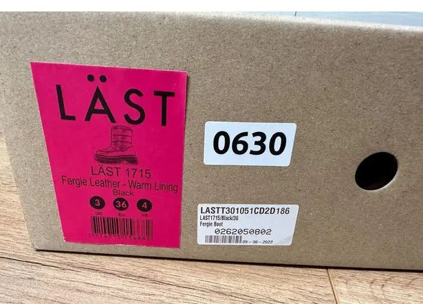 LAST Fergie Leather Warm Lining Black Boots Size 4 Kids 5.5 W US 36 EU NIB Cozy