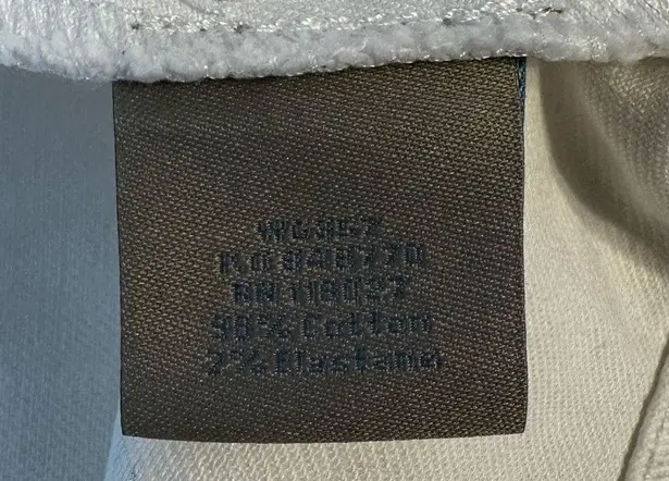 Boden White Denim Front Pleat Skirt size 8 Long Cotton