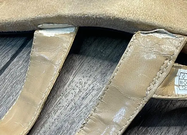 Vionic Amber Adjustable Sandal Womens 7 Gold Cork Orthotic Comfort Sandals EU 38