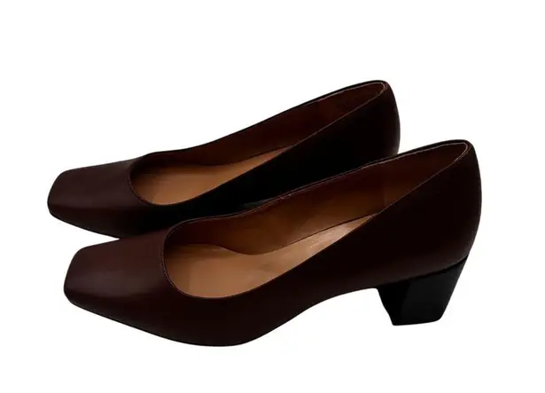 Naturalizer 10M Leather Pump Stylist Fashion Business Casual Block Heel Shoes