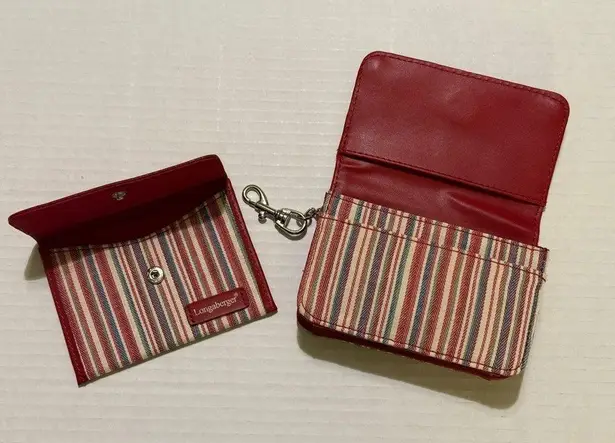 Longaberger Homestead Market Stripe Wallet Purse Coin Pouch & CCard Case NWOT