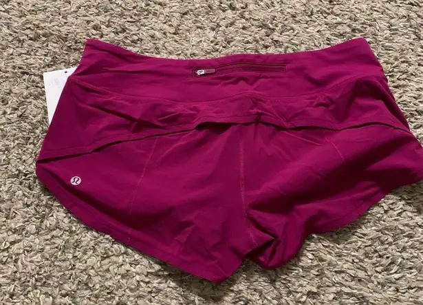 Lululemon  magenta purple speed up shorts 2.5” size 8