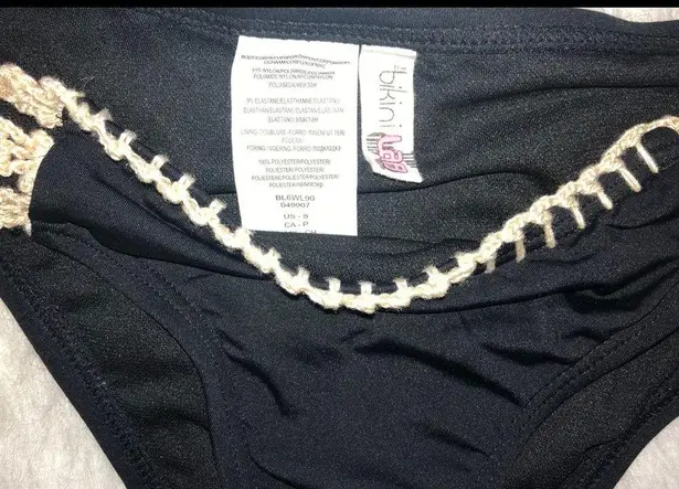 The Bikini Lab size small black crochet bikini bottoms