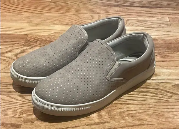 Seven7 Gray Loafers Slip-On Shoes with Elastic Panels
