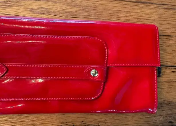 Maurizio Taiuti Bright Red Genuine Leather Clutch Wallet Bag