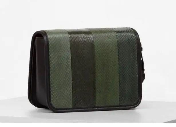 ✨All Saints Genuine snakeskin Olive shoulder bag✨