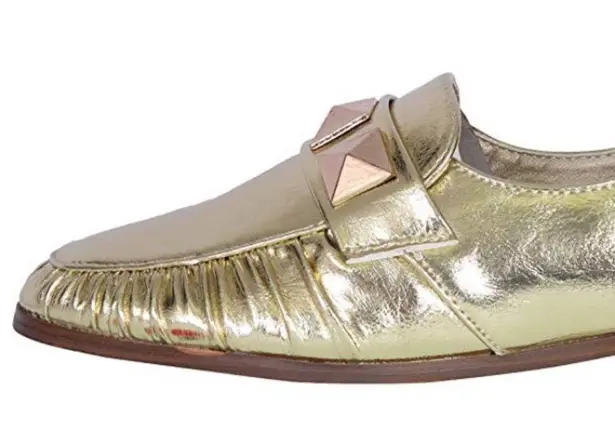 Catherine Malandrino NEW Women's Studded Slip-on Gold Loafer
