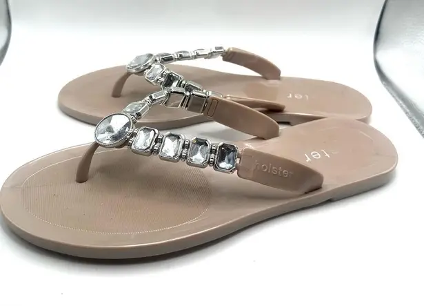Holster Jelly Love sandals size 9
Beige Thong jeweled Silver