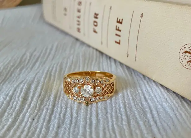 LJ Avon Rosegold Lattice Ring Levinson